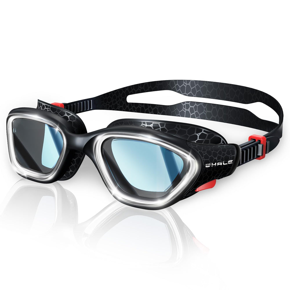 Whale Swim Goggles, HD Anti-Fog Goggles, Unisex | 100% UV Protection | Anti-Fog Design Clear Wide-Angle Underwater View