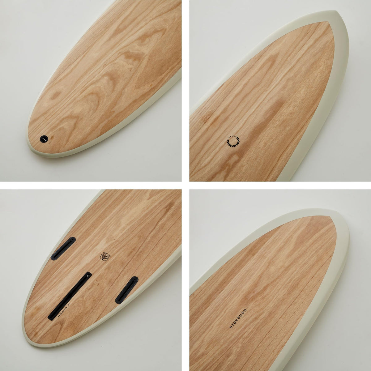 nanazero Wood Skin Surfboard Mid Length MID01, Durable and Light-Weight Structure