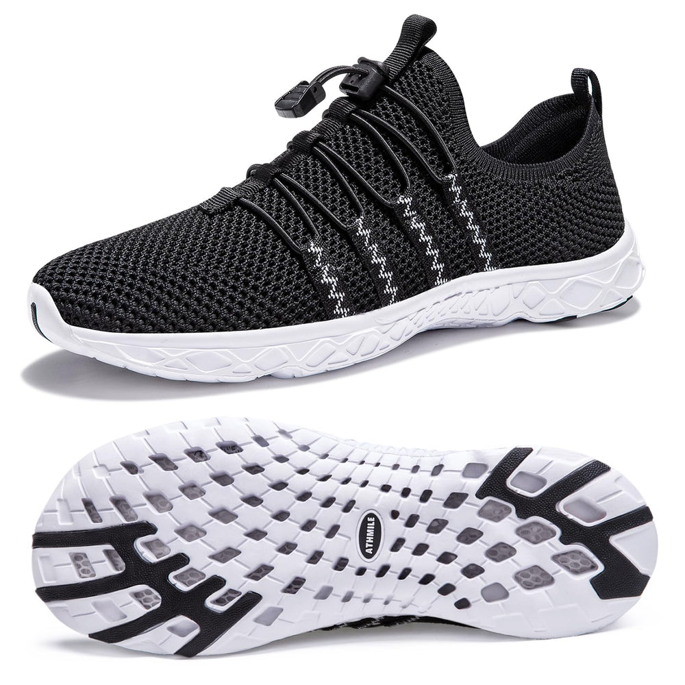 ATHMILE Water Shoes for Men Women Barefoot Hiking Swim River Beach Knit