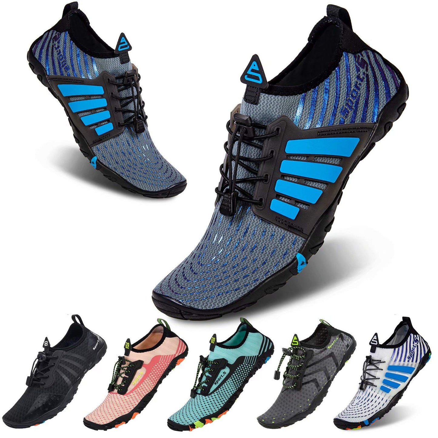 YALOX Water Shoes Men's Women's Swim Shoes Outdoor Beach Barefoot Quick-Dry Aqua Pool Socks Swimming Yoga Surfing Exercise
