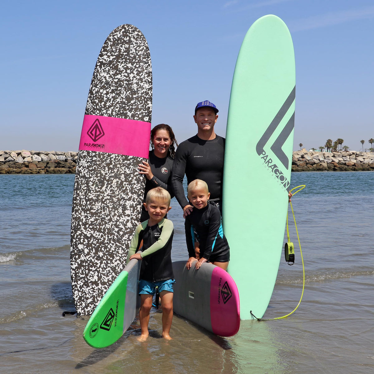 Paragon Surfboards Performance Soft-Top Surfboard | Handshaped, Fun & Easy to Ride | 5'6" | 7'6" | 8'0" | 9'0"