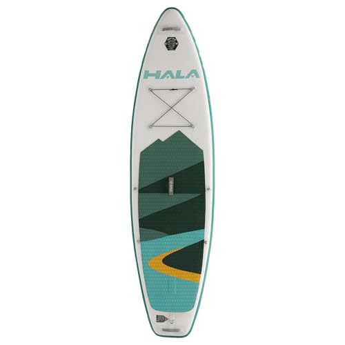 Hala Straight Up – Mid-Sized All-Around Inflatable SUP | Stable & Lightweight Paddle Board for Lakes & Rivers | Free Paddle