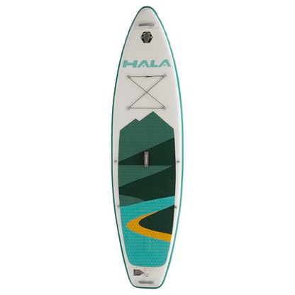 Hala Straight Up – Mid-Sized All-Around Inflatable SUP | Stable & Lightweight Paddle Board for Lakes & Rivers | Free Paddle