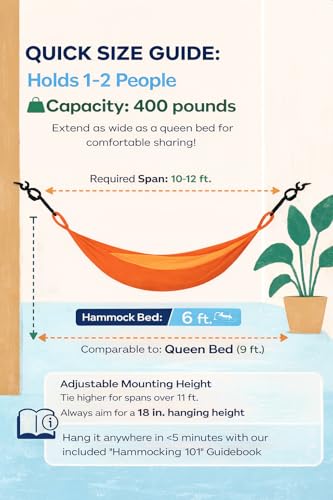 Double Outdoor Hammock – Spacious Family Design