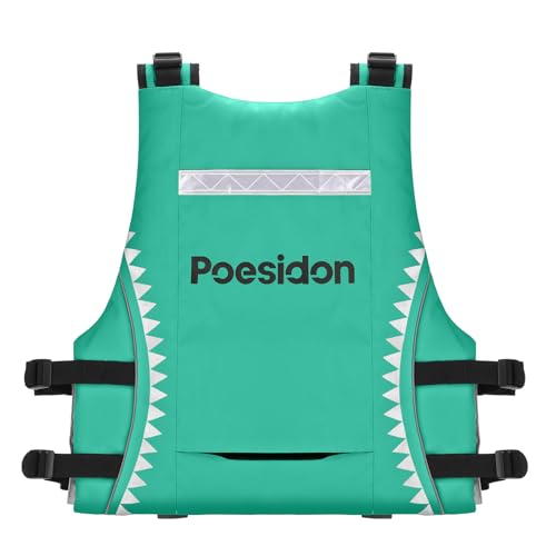 poesidon Adjustable Water Safety Life Jacket - Classic Unisex Design with Front/Rear Storage Compartments for Multiple Water Activities
