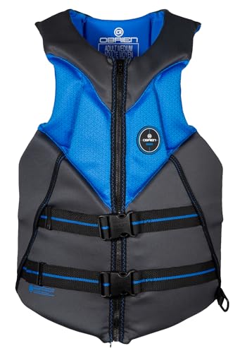 O'Brien Mens Aviator USCGA Neoprene High Performance Life Jakcet for Skiing, Surfing, Wakeboard & PWC