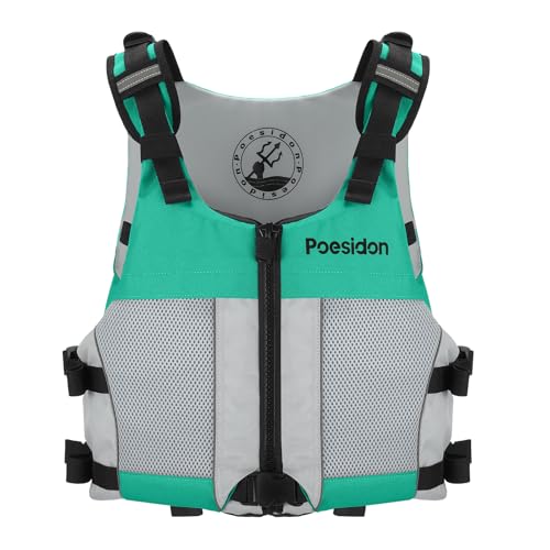 poesidon Adjustable Water Safety Life Jacket - Classic Unisex Design with Front/Rear Storage Compartments for Multiple Water Activities