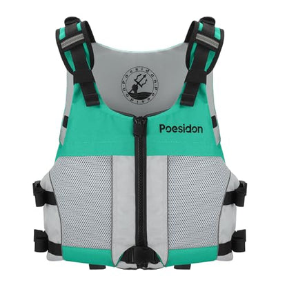poesidon Adjustable Water Safety Life Jacket - Classic Unisex Design with Front/Rear Storage Compartments for Multiple Water Activities