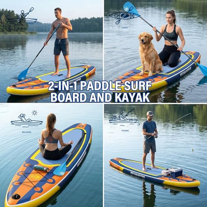 Wetarjoyfre Inflatable Paddle Board 11' x 33" x 6" SUP Board for Beginners