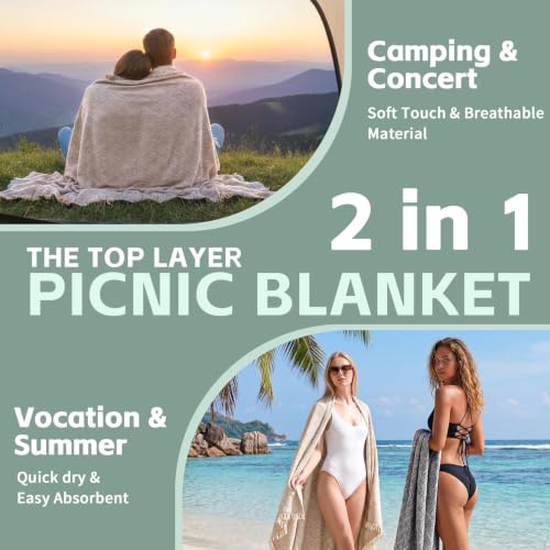 Waterproof Picnic Blanket – Extra Large & Sandproof