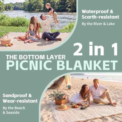 Waterproof Picnic Blanket – Extra Large & Sandproof
