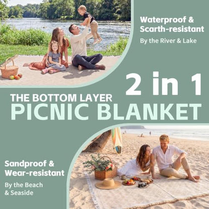 Waterproof Picnic Blanket – Extra Large & Sandproof