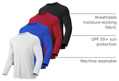 Men's Sun Shirts – Quick-Dry Long Sleeve 7-Pack