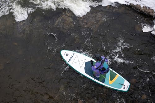 Hala Straight Up – Mid-Sized All-Around Inflatable SUP | Stable & Lightweight Paddle Board for Lakes & Rivers | Free Paddle