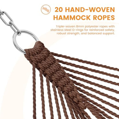 2-Person Rope Hammock – Extra Large 500 LB Capacity