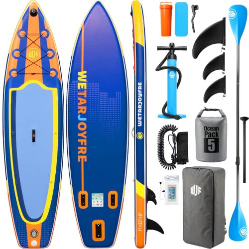 Wetarjoyfre Inflatable Paddle Board 11' x 33" x 6" SUP Board for Beginners