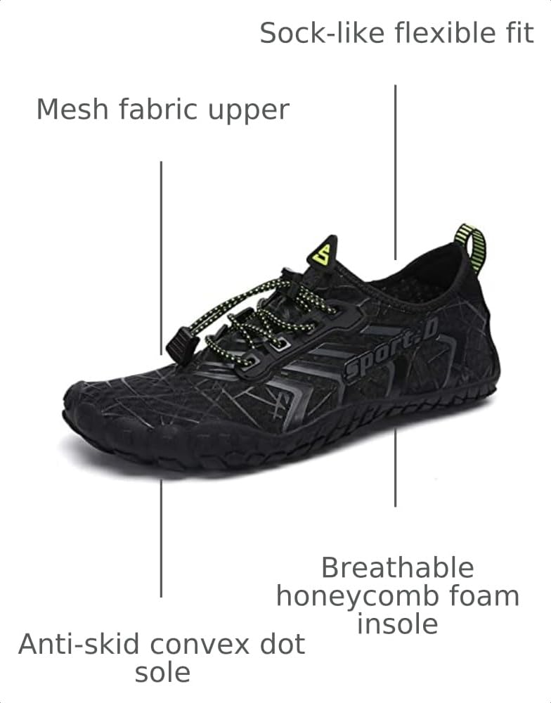 UBFEN Water Shoes for Men and Women Quick Dry Barefoot Hiking Swim Footwear