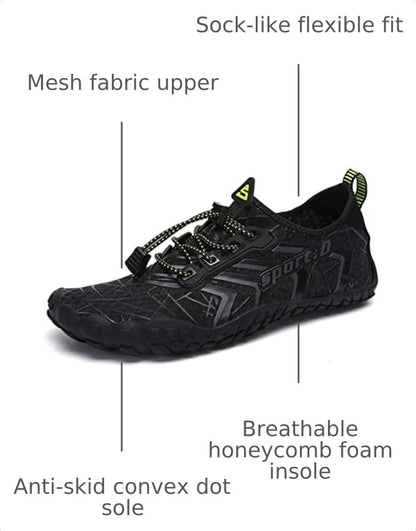 UBFEN Water Shoes for Men and Women Quick Dry Barefoot Hiking Swim Footwear