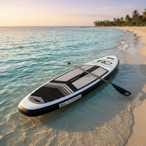 Roc Inflatable Stand Up Paddle Board 10' 6" with Premium SUP Paddle Board Accessories, Wide Stable Design, Non-Slip Comfort Deck for Youth & Adults