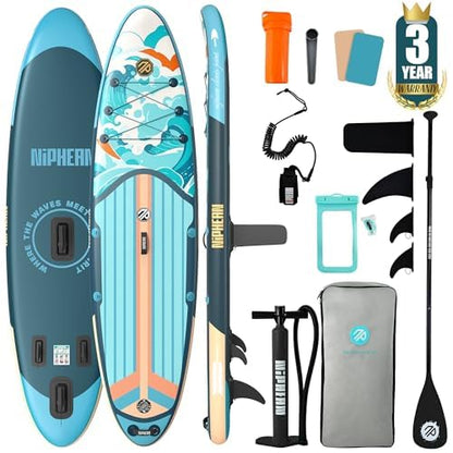 Niphean Inflatable Stand Up Paddle Board with SUP Accessories