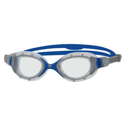Zoggs Adult Unisex Predator Flex Anti-Fog UV Protection Curved Lens Ultra-Fit Gasket Quick-Adjust Swimming Goggles, 461041
