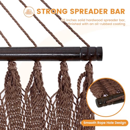 2-Person Rope Hammock – Extra Large 500 LB Capacity