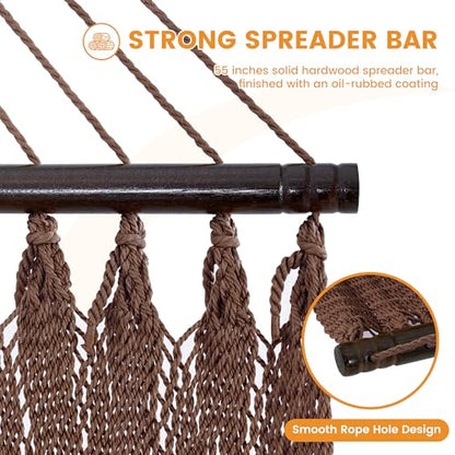2-Person Rope Hammock – Extra Large 500 LB Capacity
