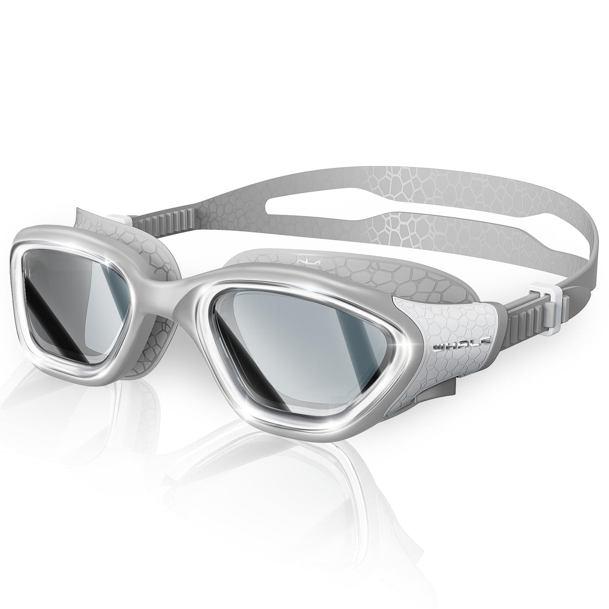 Whale Swim Goggles, HD Anti-Fog Goggles, Unisex | 100% UV Protection | Anti-Fog Design Clear Wide-Angle Underwater View