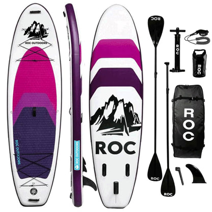 Roc Inflatable Stand Up Paddle Board 10' 6" with Premium SUP Paddle Board Accessories, Wide Stable Design, Non-Slip Comfort Deck for Youth & Adults