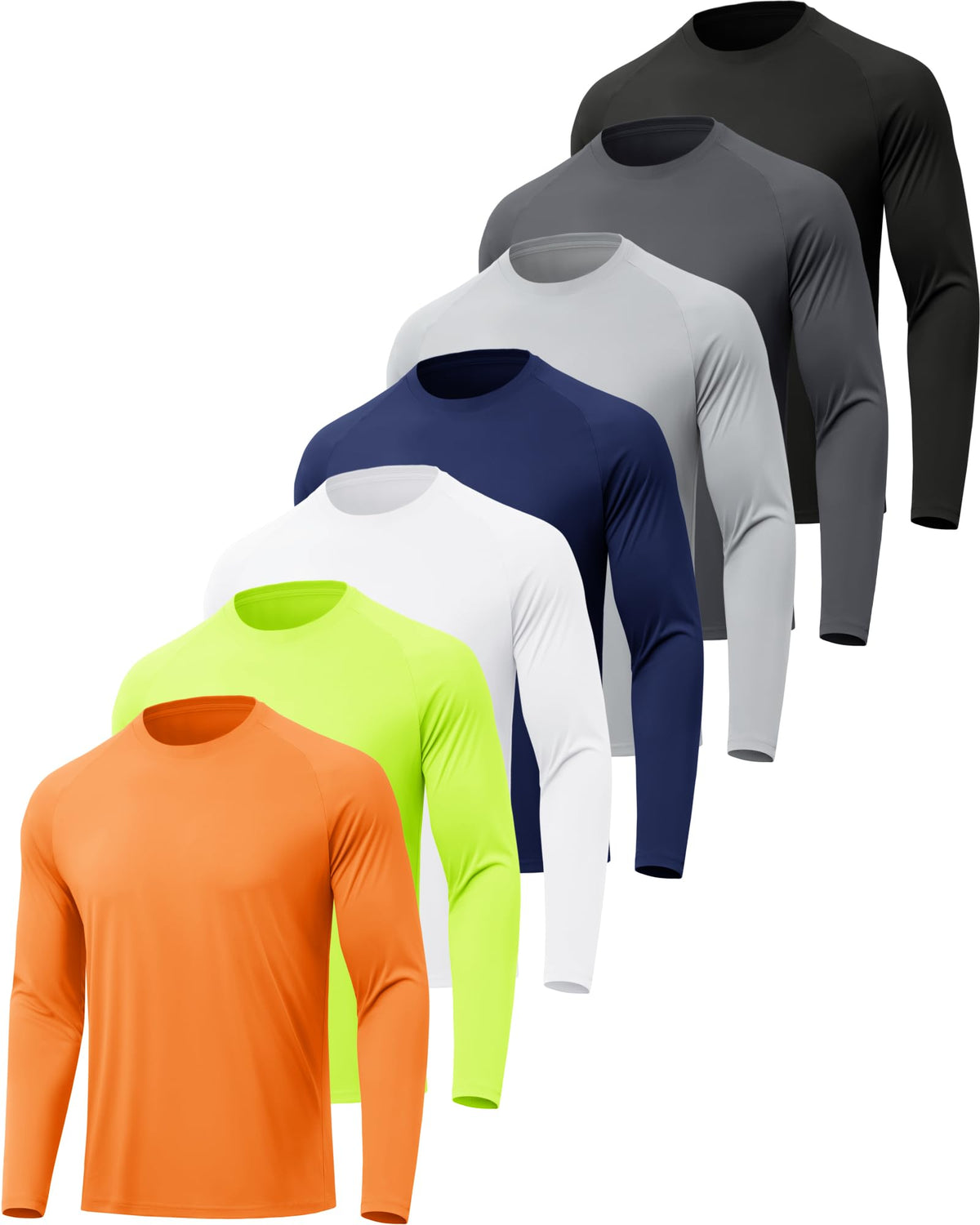 Men's Sun Shirts – Quick-Dry Long Sleeve 7-Pack
