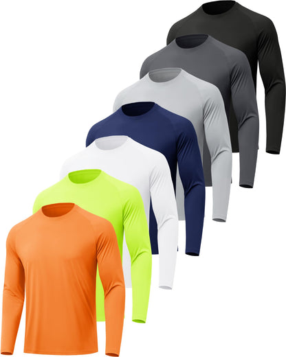 Men's Sun Shirts – Quick-Dry Long Sleeve 7-Pack