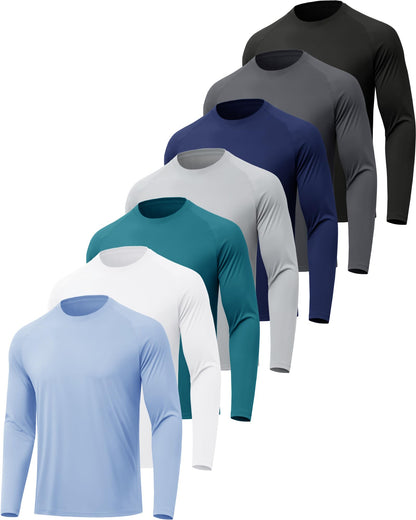 Men's Sun Shirts – Quick-Dry Long Sleeve 7-Pack