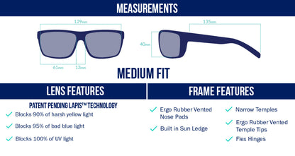 Polarized Sunglasses – Full-Wrap Medium Fit