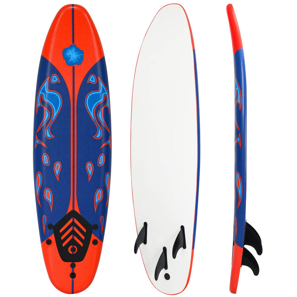 Foam Surfboard – 6 FT Beginner Board with Fins