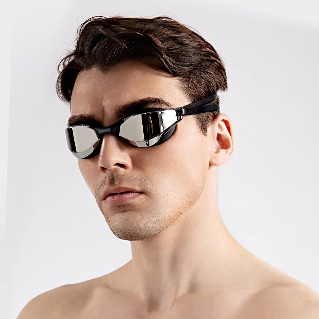 AFPSDLFJDLS Professional Waterproof Plating Clear Anti-fog Swim Glasses Anti-uv Men Women Eyewear Swimming Goggles with Case