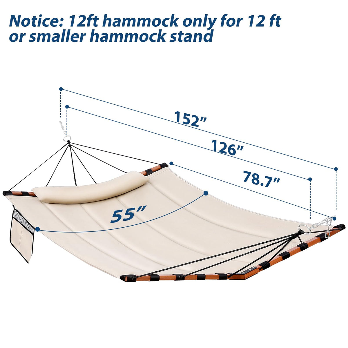 2-Person Outdoor Hammock – Large 450 LB Capacity