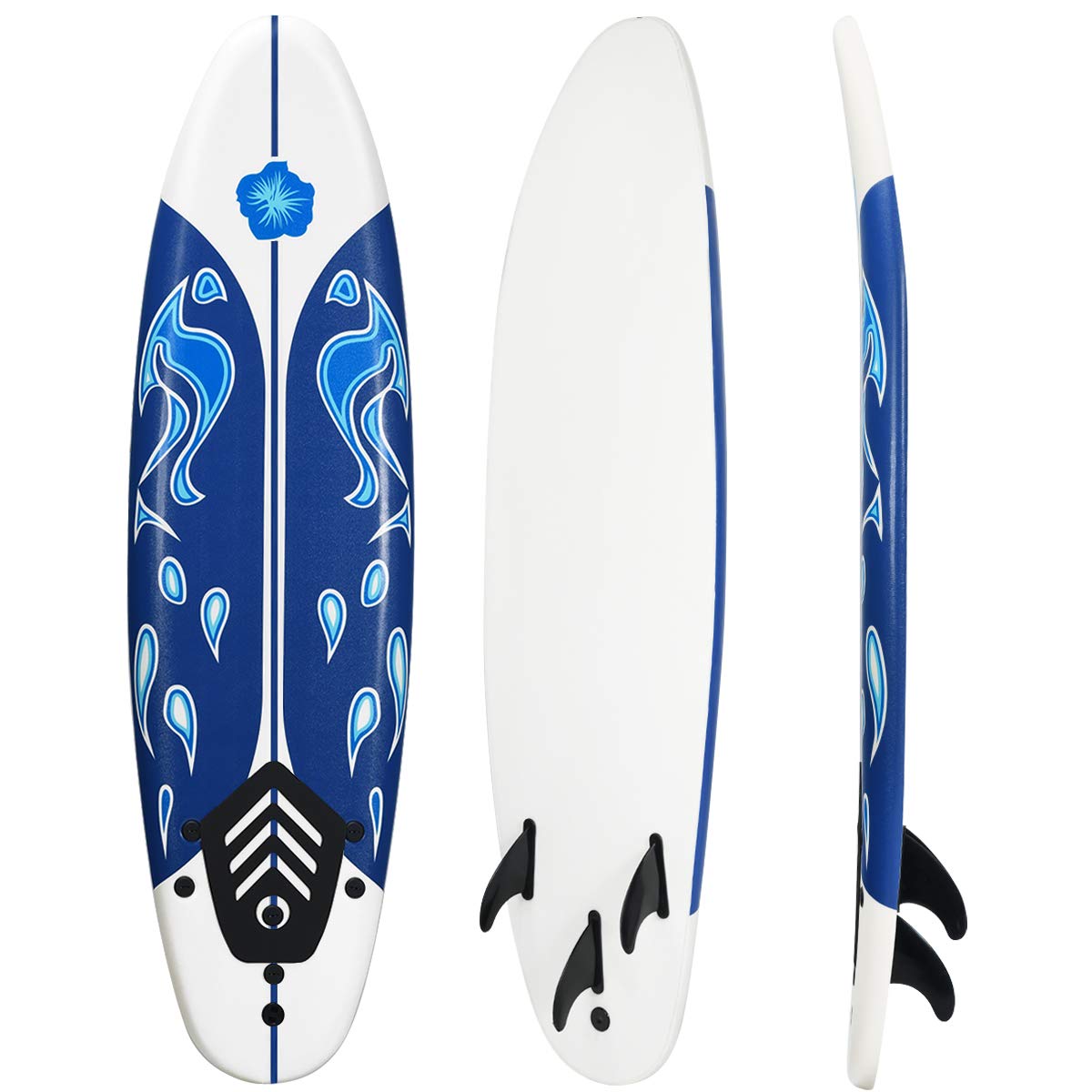 Foam Surfboard – 6 FT Beginner Board with Fins