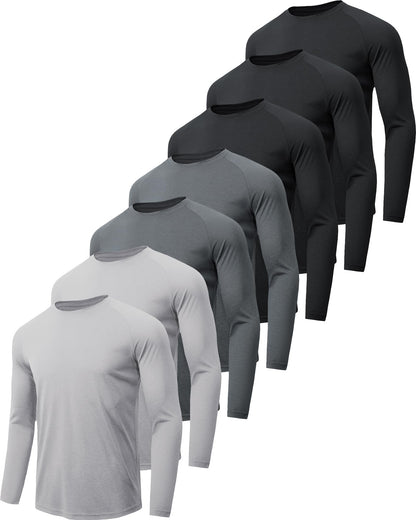 Men's Sun Shirts – Quick-Dry Long Sleeve 7-Pack