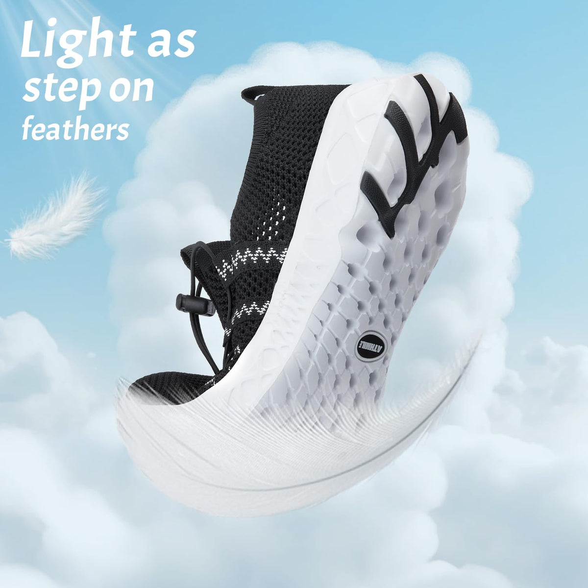 ATHMILE Water Shoes for Men Women Barefoot Hiking Swim River Beach Knit