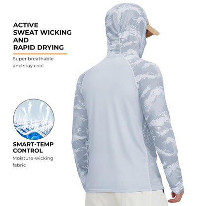 Men's UPF 50+ Sun Hoodie – Built-In Face Mask