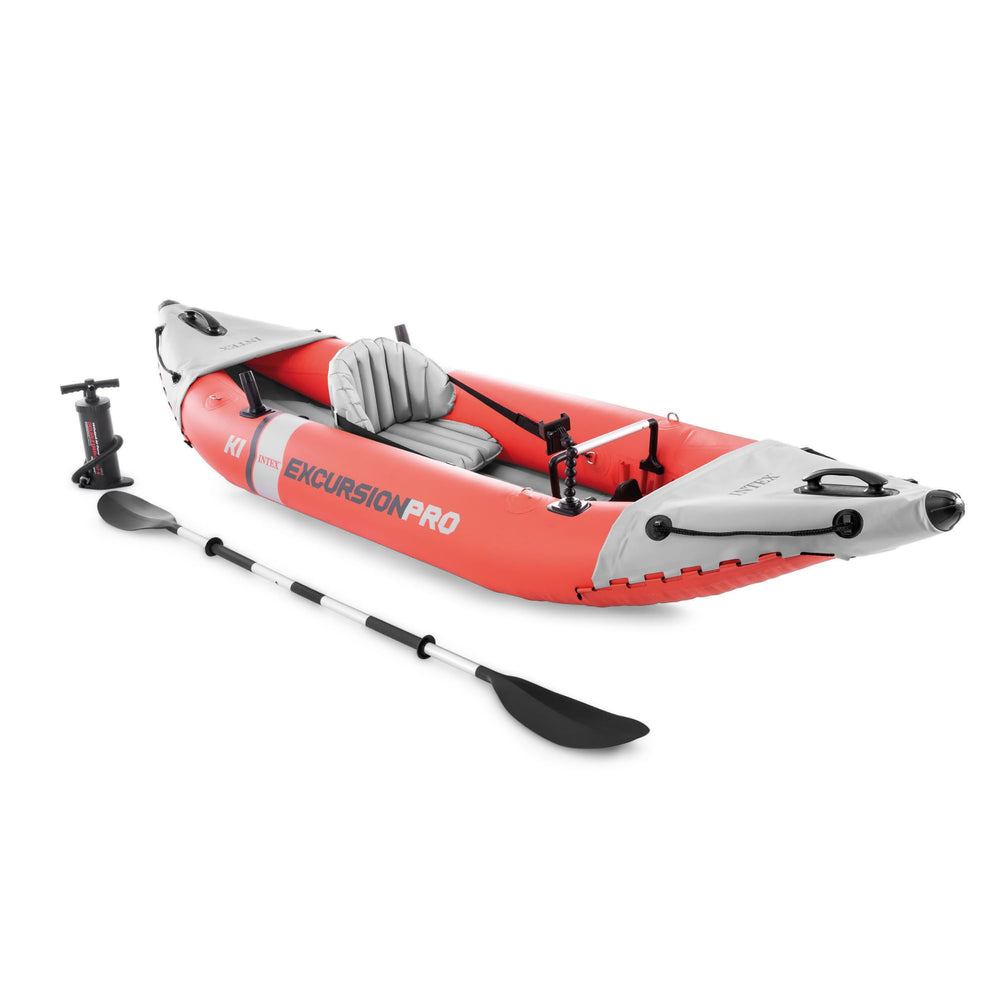 Intex Excursion Pro Inflatable Kayak Set: Includes Deluxe 86in Kayak Paddles and High-Output Pump – SuperTough PVC – Adjustable Bucket Seat