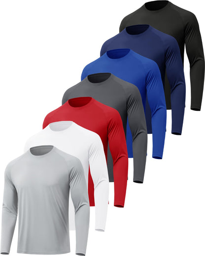 Men's Sun Shirts – Quick-Dry Long Sleeve 7-Pack