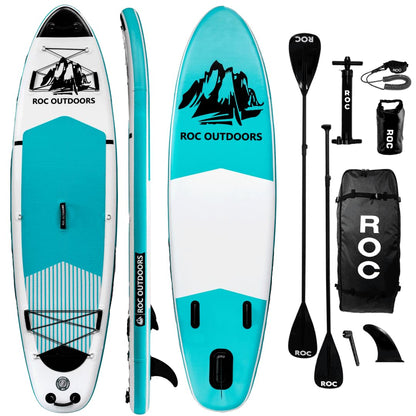 Roc Inflatable Stand Up Paddle Board 10' 6" with Premium SUP Paddle Board Accessories, Wide Stable Design, Non-Slip Comfort Deck for Youth & Adults