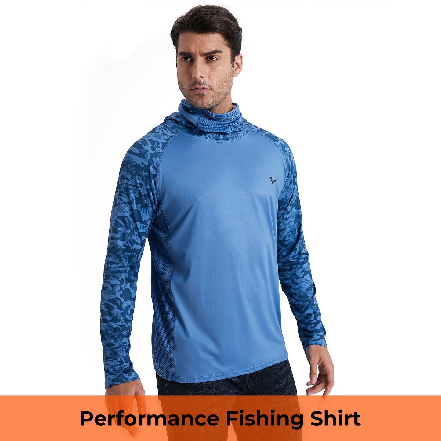 Men's UPF 50+ Sun Hoodie – Built-In Face Mask