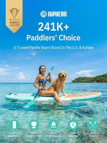 Niphean Inflatable Stand Up Paddle Board with SUP Accessories