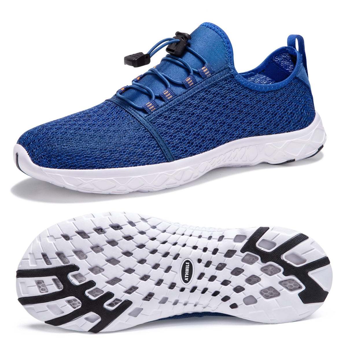 ATHMILE Water Shoes for Men Women Barefoot Hiking Swim River Beach Knit