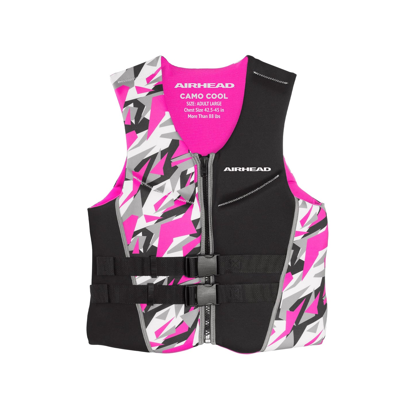 Airhead CAMO Cool Kwik-Dry Neolite Flex Life Jacket for Adults - USCG Approved Life Vest for Women & Men, Lightweight Flexible Watersports Vest for Boating, Wakeboarding, Kayaking & Jet Skiing