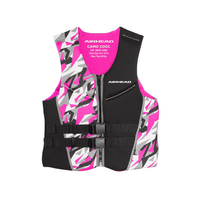 Airhead CAMO Cool Kwik-Dry Neolite Flex Life Jacket for Adults - USCG Approved Life Vest for Women & Men, Lightweight Flexible Watersports Vest for Boating, Wakeboarding, Kayaking & Jet Skiing