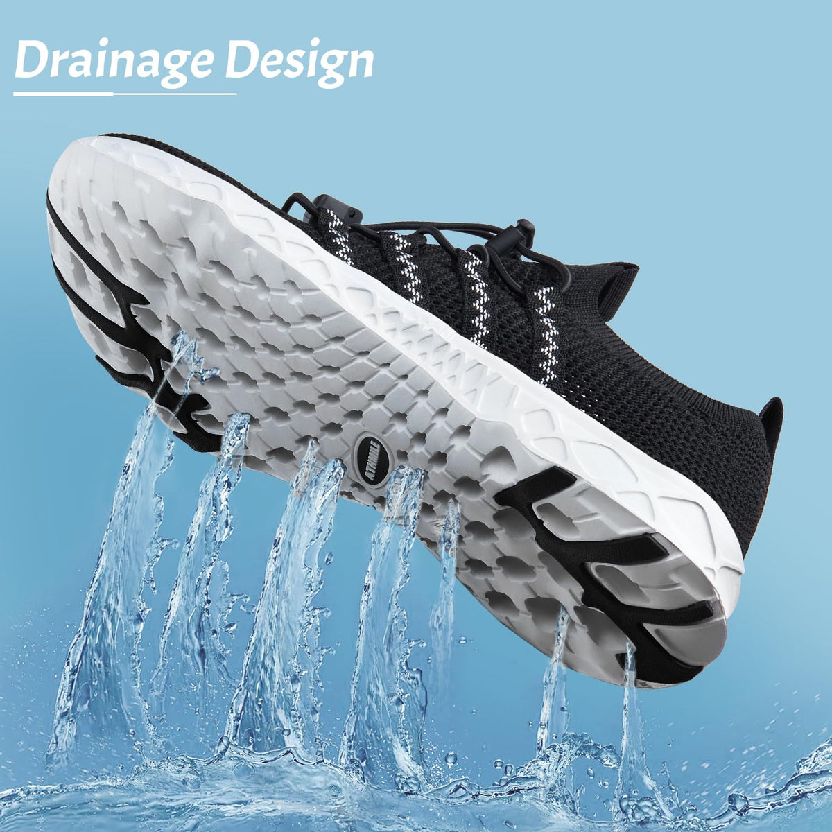 ATHMILE Water Shoes for Men Women Barefoot Hiking Swim River Beach Knit