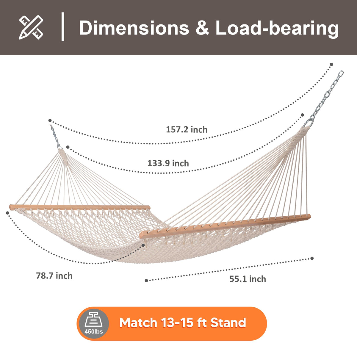 SUNCREAT Hammocks Rope Double Hammock